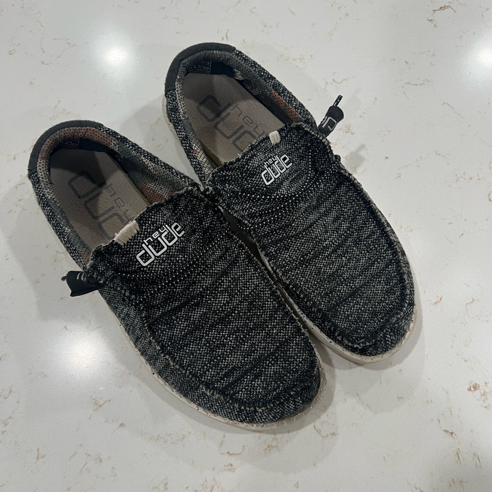Hey Dude Charcoal Textured Loafers
